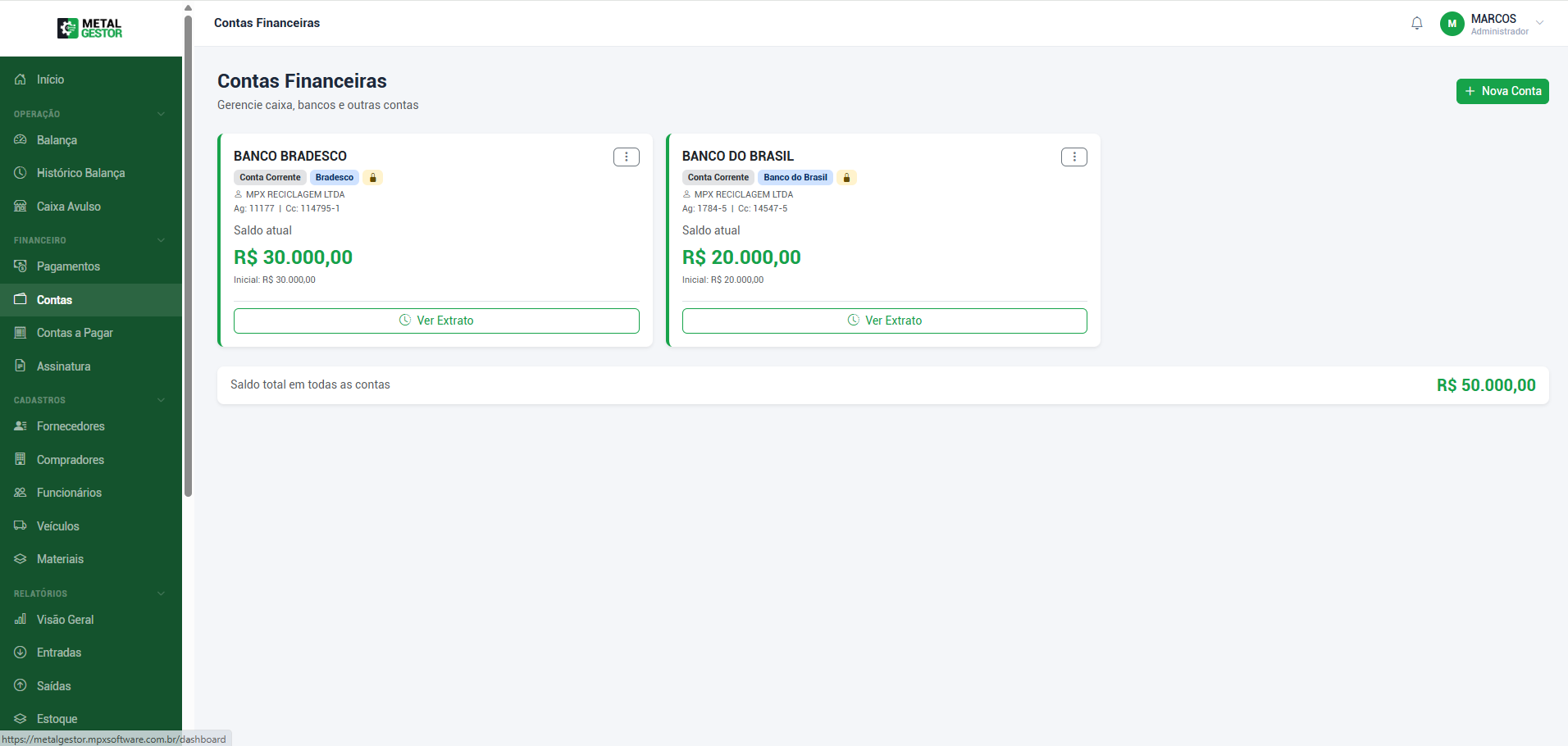Contas Financeiras